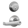 Schlage® Elan Satin Chrome Commercial Entry Door Lever And Single Cylinder Door Deadbolt -SCHLAGE Sales Store 2211899 Schlage P LF