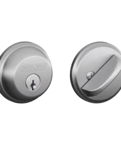 Schlage® Satin Chrome Single Cylinder Commercial Entry Door Deadbolt