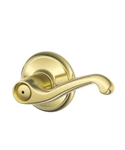 Schlage® Flair Bright Brass Bed & Bath Privacy Door Lever -SCHLAGE Sales Store 2213466 Schlage P RF