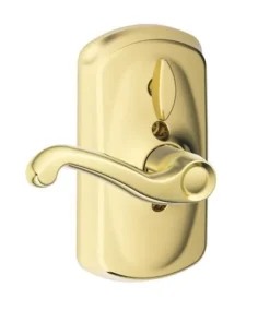 Schlage® Flair Bright Brass Electronic Keyless Flexlock Entry Door Lever -SCHLAGE Sales Store 2213691 Schlage P Int LF