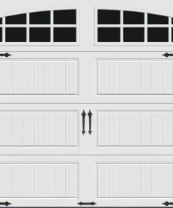 Ideal Door® Designer 9' X 7' White Insulated Garage Door With Windows (R-Value 6.3)