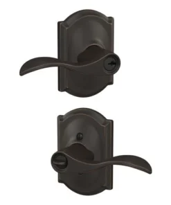 Schlage® Accent Aged Bronze Entry Door Lever With Camelot Trim