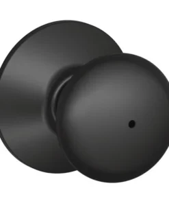Schlage® Plymouth Matte Black Bed & Bath Privacy Door Knob