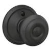 Schlage® Georgian Matte Black Non-Turning Dummy Door Knob -SCHLAGE Sales Store 4404629 Ext LS