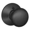 Schlage® Plymouth Matte Black Non-Turning Dummy Door Knob -SCHLAGE Sales Store 4404630 Ext LS