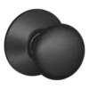 Schlage® Plymouth Matte Black Hall & Closet Passage Door Knob -SCHLAGE Sales Store 4404637 Ext LS