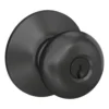 Schlage® Plymouth Matte Black Entry Door Knob -SCHLAGE Sales Store 4404639 Ext LS