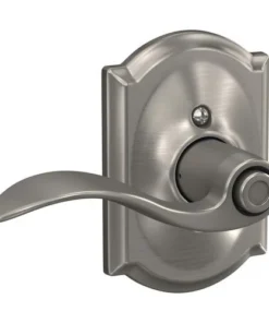 Schlage® Accent Satin Nickel Bed & Bath Privacy Door Lever With Camelot Trim -SCHLAGE Sales Store 4404643 Int LS