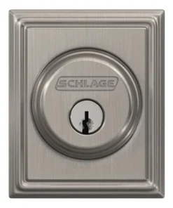 Schlage® Satin Nickel Single Cylinder Entry Door Deadbolt With Addison Trim -SCHLAGE Sales Store 4404650 Ext FV