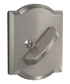 Schlage® Satin Nickel Single Cylinder Entry Door Deadbolt With Camelot Trim -SCHLAGE Sales Store 4404651 Int LS