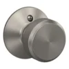 Schlage® Bowery Satin Nickel Non-Turning Dummy Door Knob