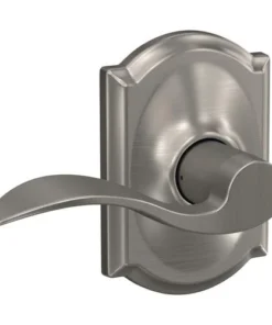 Schlage® Accent Satin Nickel Hall & Closet Passage Door Lever With Camelot Trim