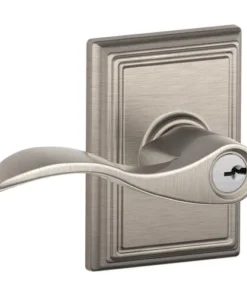 Schlage® Accent Satin Nickel Entry Door Lever With Addison Trim