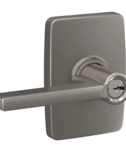 Schlage® Latitude Satin Nickel Entry Door Lever With Century Trim