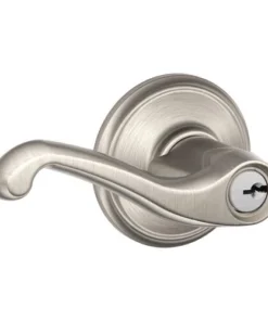 Schlage® Flair Satin Nickel Entry Door Lever