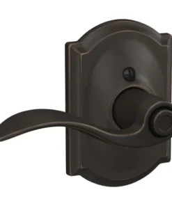 Schlage® Accent Aged Bronze Bed & Bath Privacy Door Lever With Camelot Trim -SCHLAGE Sales Store 4404688 Int LS