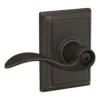 Schlage® Accent Aged Bronze Bed & Bath Privacy Door Lever With Addison Trim