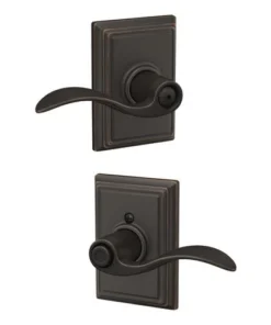 Schlage® Accent Aged Bronze Bed & Bath Privacy Door Lever With Addison Trim -SCHLAGE Sales Store 4404689 LS