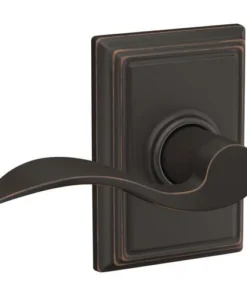 Schlage® Accent Aged Bronze Hall & Closet Passage Door Lever With Addison Trim