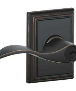 Schlage® Accent Aged Bronze Entry Door Lever With Addison Trim