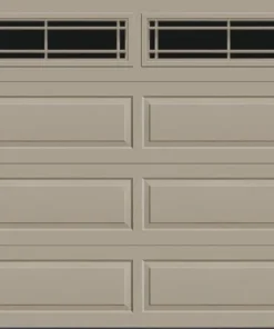 Ideal Door® Traditional 9' X 7' Sandtone Insulated Garage Door With Windows (R-Value 6.3)
