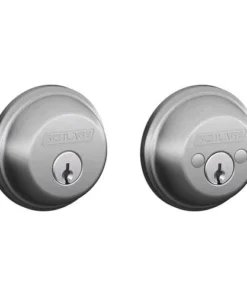 Schlage® Satin Chrome Double Cylinder Commercial Entry Door Deadbolt