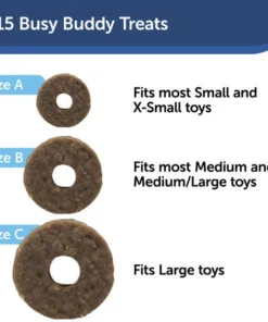 PetSafe® Busy Buddy® Size-B Natural Rawhide Dog Toy Treat Rings - 16 Count -SCHLAGE Sales Store BB GN RING RH M PT03