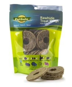 PetSafe® Busy Buddy® Size-B Natural Rawhide Dog Toy Treat Rings - 16 Count -SCHLAGE Sales Store BB GN RING RH M PT06
