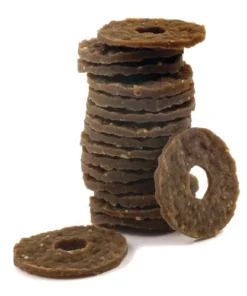 PetSafe® Busy Buddy® Size-B Natural Peanut Butter Rawhide Dog Toy Treat Rings - 16 Count -SCHLAGE Sales Store BB RING PB B PT06