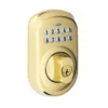 Schlage® Plymouth Bright Brass Electronic Entry Door Deadbolt -SCHLAGE Sales Store BE365PLY505 EXT