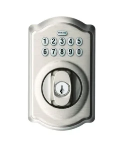 Schlage® Camelot Satin Nickel Electronic Entry Door Deadbolt -SCHLAGE Sales Store BE365 CAM619 EXT H2213693 2