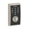 Schlage® Touch™ Satin Nickel Keyless Entry Door Deadbolt With Century Trim -SCHLAGE Sales Store BE375CEN619 SL EXT