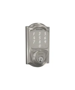 Schlage® Sense™ Satin Nickel Smart Door Deadbolt With Camelot Trim