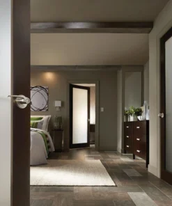 Schlage® Merano Satin Nickel Bed & Bath Privacy Door Lever -SCHLAGE Sales Store Bedroom MER619