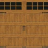 Ideal Door® Designer 8' X 7' Oak Medium Insulated Garage Door With Windows (R-Value 6.5) -SCHLAGE Sales Store CHL MO SQ24 8x7 v2