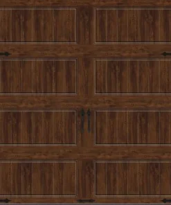 Ideal Door® Designer 8' X 7' Oak Walnut Insulated Garage Door (R-Value 6.5)