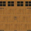 Ideal Door® Designer 9' X 7' Oak Medium Insulated Garage Door With Windows (R-Value 6.5) -SCHLAGE Sales Store CHS MO SQ22 8x7 v2