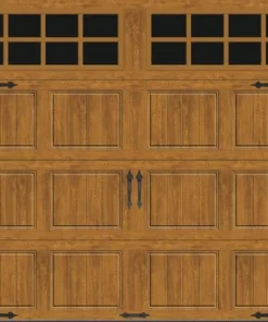 Ideal Door® Designer 8' X 7' Oak Medium Insulated Garage Door With Windows (R-Value 12.9)