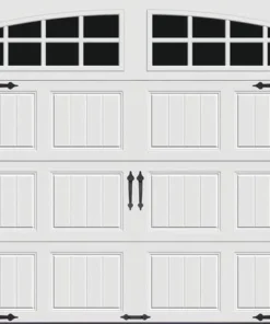 Ideal Door® Designer 8' X 7' White Insulated Garage Door With Windows (R-Value 9)