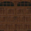 Ideal Door® Designer 8' X 7' Oak Walnut Insulated Garage Door With Windows (R-Value 9) -SCHLAGE Sales Store CHS WO Arch 2 Insert 8x7 v2