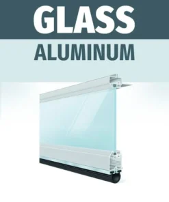 Ideal Door® Commercial Aluminum Sectional 9' X 7' Silver Non-Insulated Garage Door With Windows -SCHLAGE Sales Store Commercial Glass Aluminum