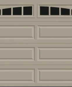 Ideal Door® Traditional 8' X 7' Sandtone Insulated Garage Door With Windows (R-Value 6.5)