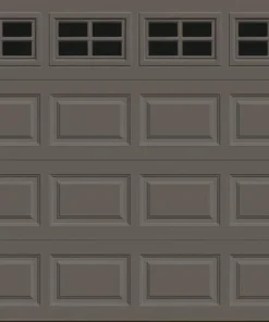 Ideal Door® Traditional 8' X 7' Bronze Insulated Garage Door With Windows (R-Value 12.9)