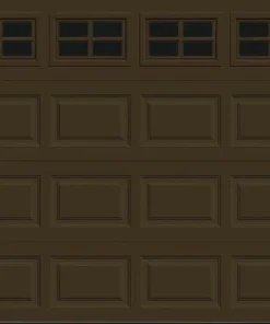 Ideal Door® Traditional 8' X 7' Chocolate Insulated Garage Door With Windows (R-Value 6.5)