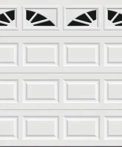 Ideal Door® Traditional 8' X 7' White Insulated Garage Door With Windows (R-Value 6.5)