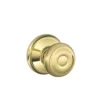 Schlage® Georgian Bright Brass Hall & Closet Passage Door Knob -SCHLAGE Sales Store F10GEO505 EXT SL