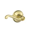 Schlage® Flair Bright Brass Bed & Bath Privacy Door Lever