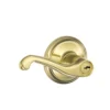 Schlage® Flair Bright Brass Entry Door Lever -SCHLAGE Sales Store F51FLA505 EXT SL