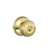 Schlage® Georgian Bright Brass Entry Door Knob -SCHLAGE Sales Store F51GEO505 EXT SL