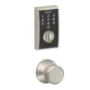 Schlage® Bowery Satin Nickel Door Knob With Century Trim And Touch™ Keyless Entry Door Deadbolt -SCHLAGE Sales Store FBE375CEN619 BWE EXT SL